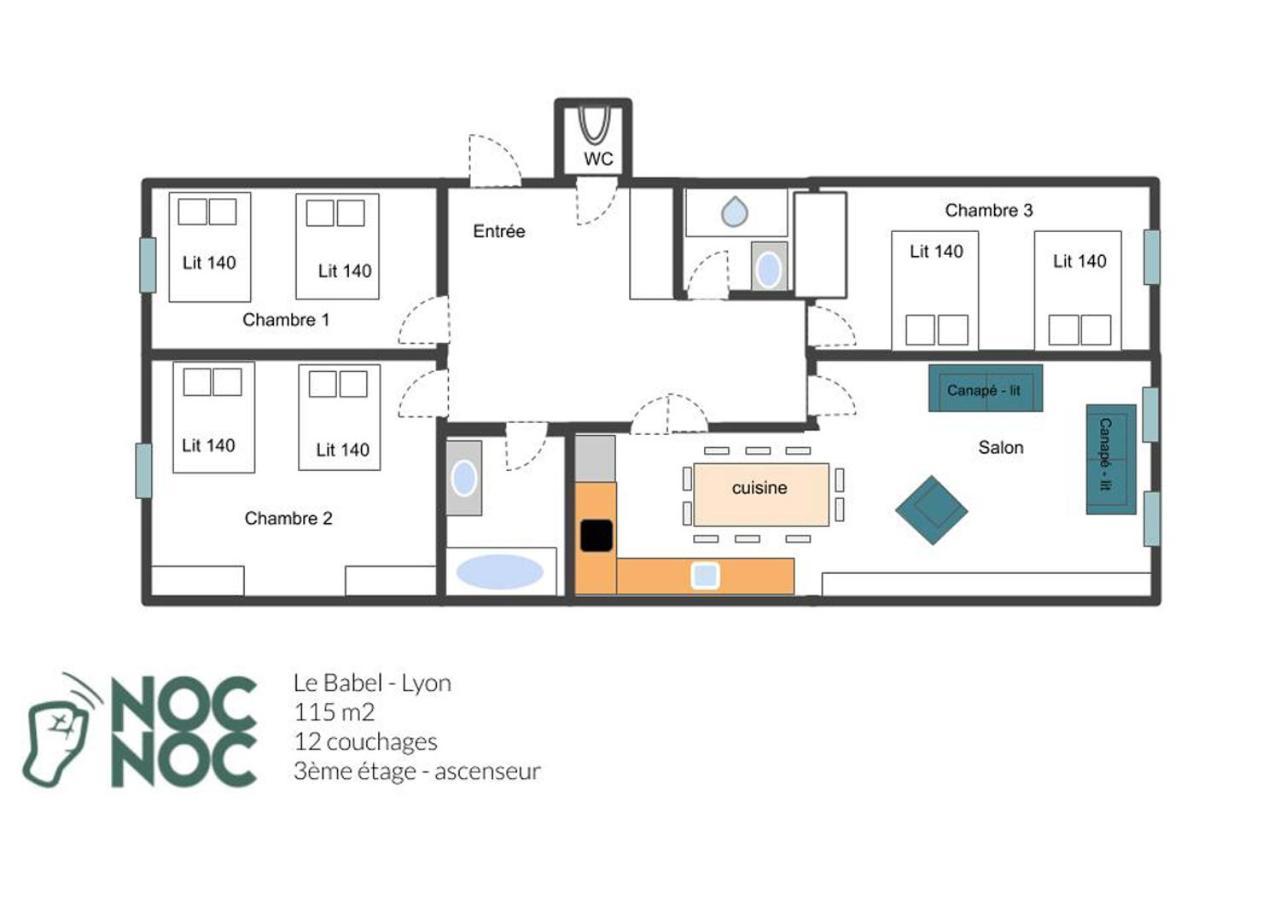 Nocnoc - Le Babel Apartment Lyon Ngoại thất bức ảnh